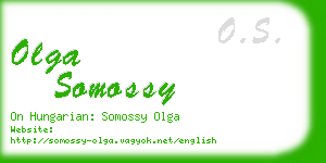 olga somossy business card